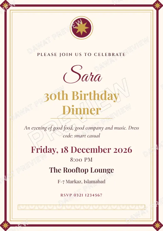 Birthday Invitation design preview