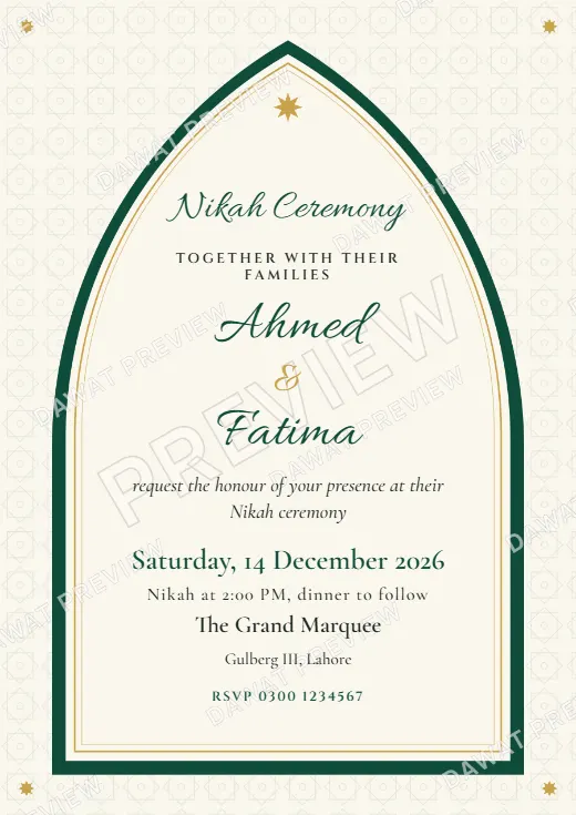 Nikah Card design preview